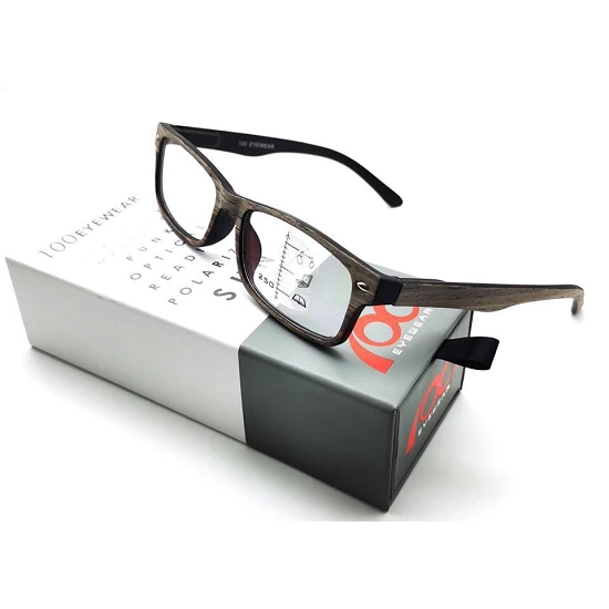 100 Eyewear (Black Tree Bark) Anti-Blue Lens– Power: +3.00 (154010)