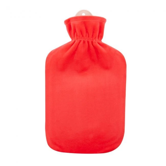 2.0 Liter Hot Water Bottle With Fleece Cover “Coral”