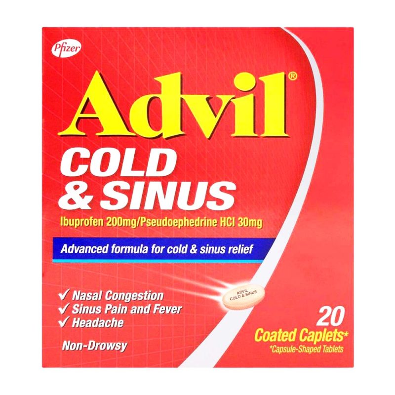 Advil Cold And Sinus 20 Caplets