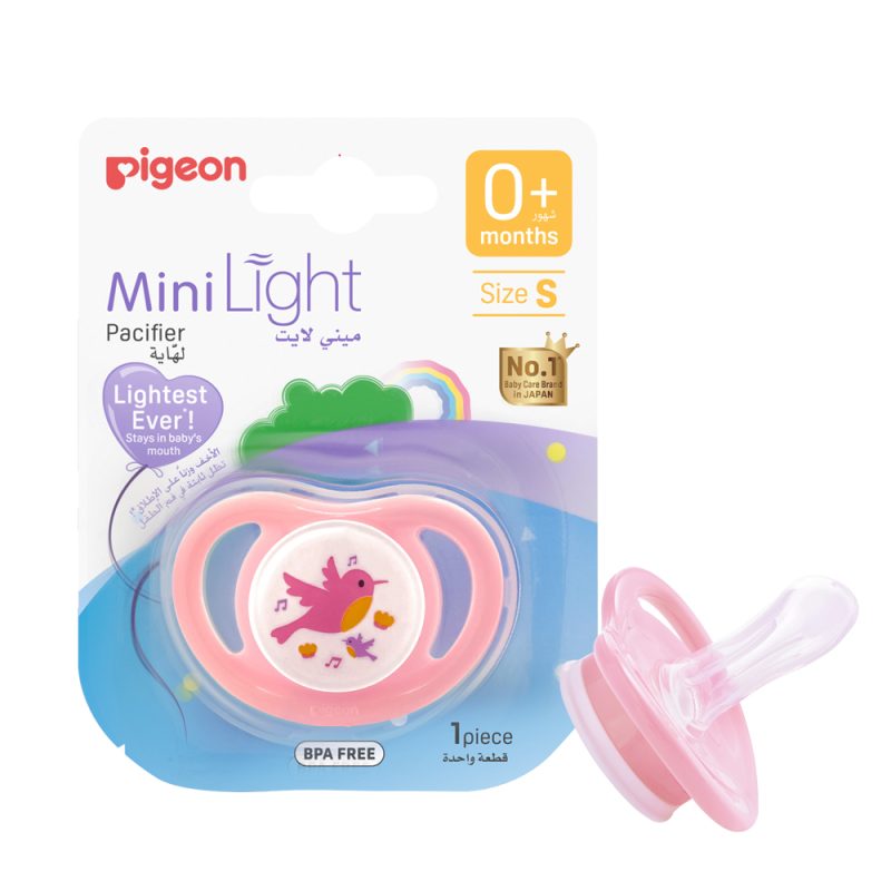 Pigeon Minilight Pacifier Pink +0 months