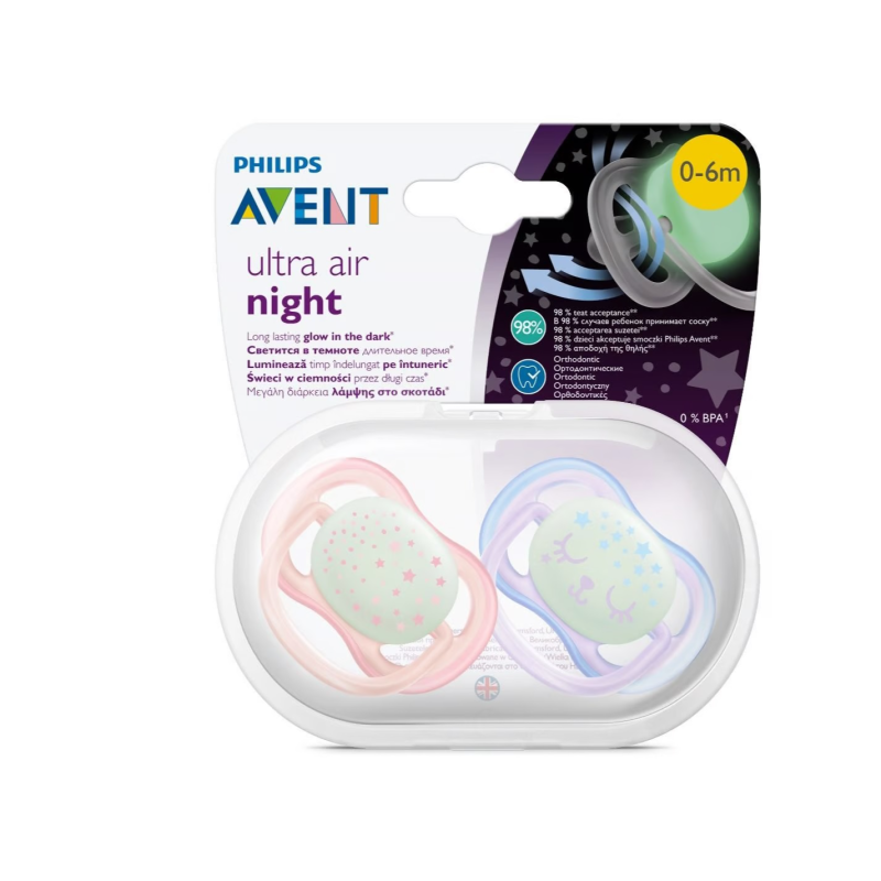 Avent Soother Ultra Air Night Soother 0-6M