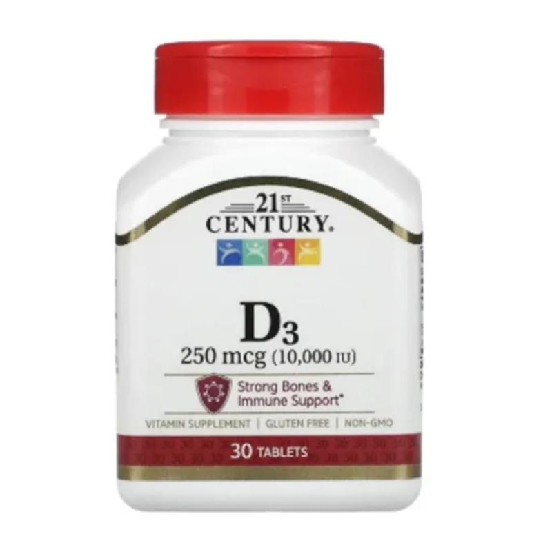Vitamin D3-10 000Iu Tab 30S 21St Century