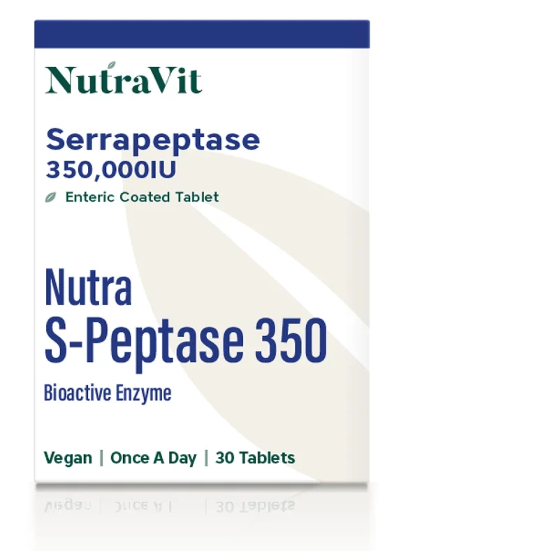 Nutra S-Peptase 350 Inflammation Relief 30 Tablets