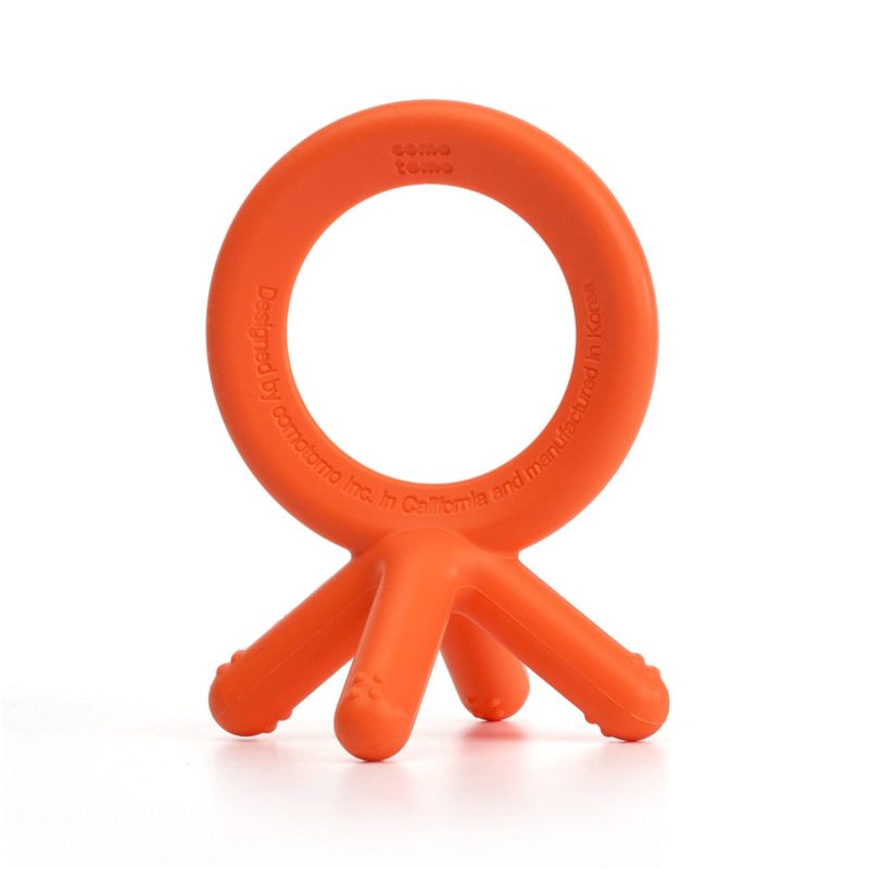 Comotomo Silicone Baby Teether - Orange