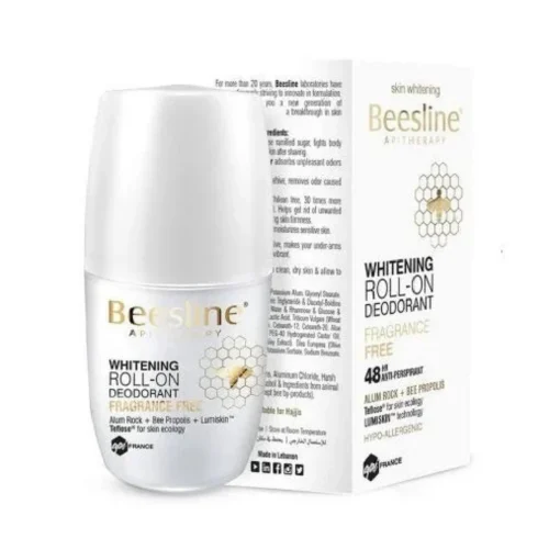Beesline Fragrance Free Whitening Roll On Deodorant