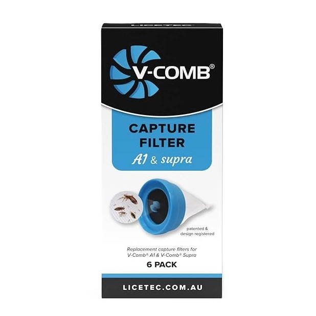 Electrical Lice Comb Replacement Filter V-Comb 6 Pieces