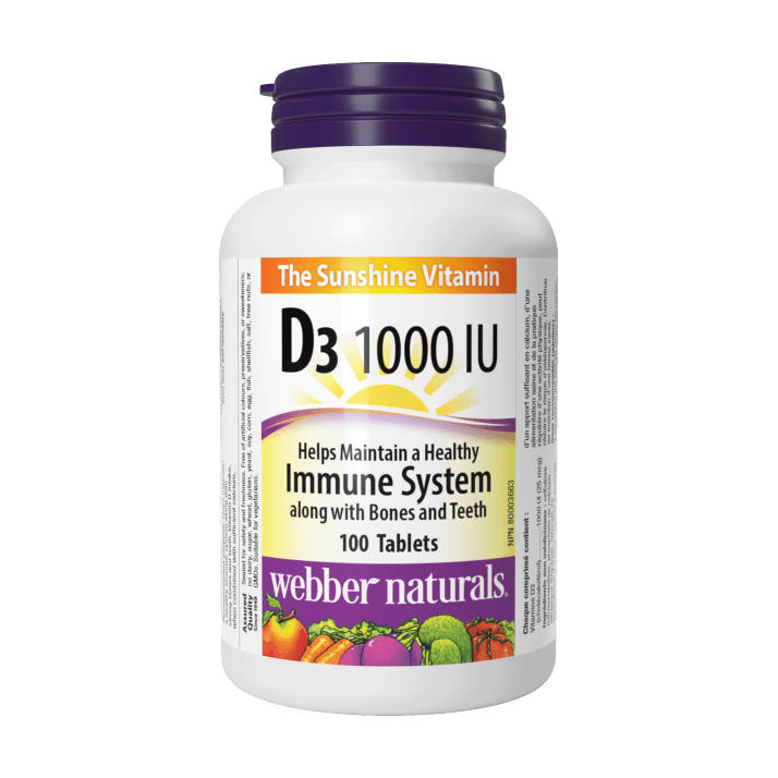 Webber Naturals Vitamin D3 1,000 IU Tablets 100'S
