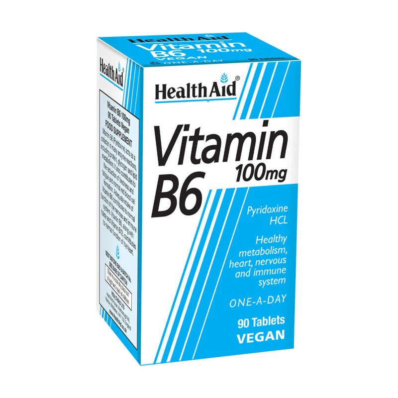 Health Aid B 6 100 Mg 90 Tablets