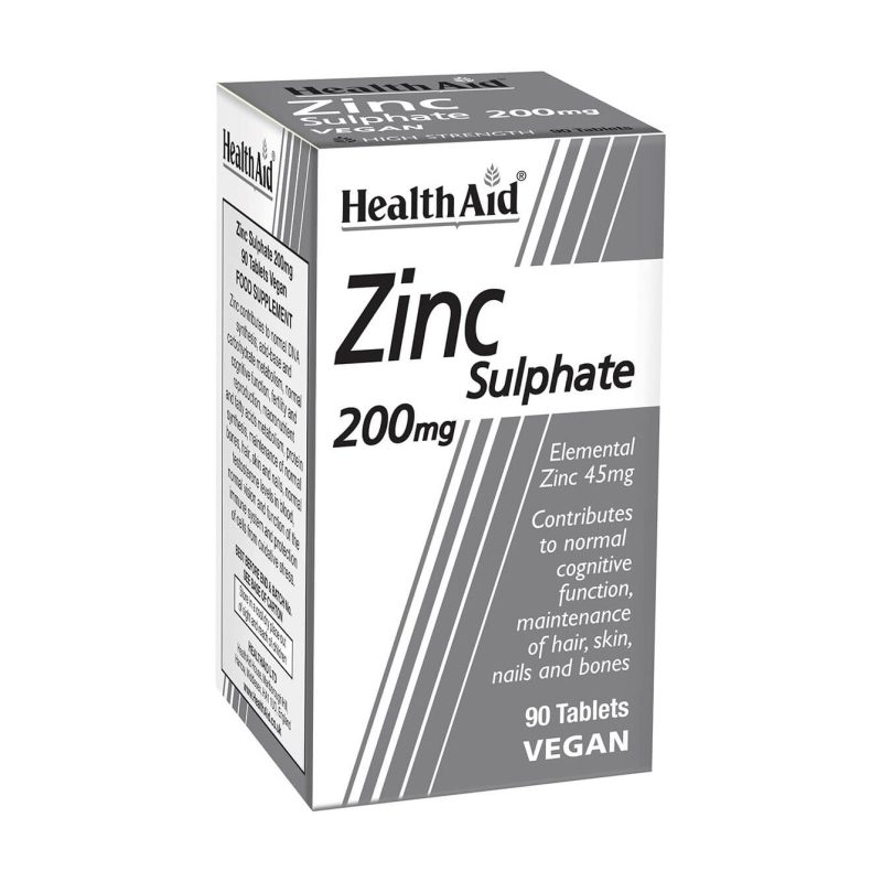 Health Aid Zinc 200 Mg 90 Tab