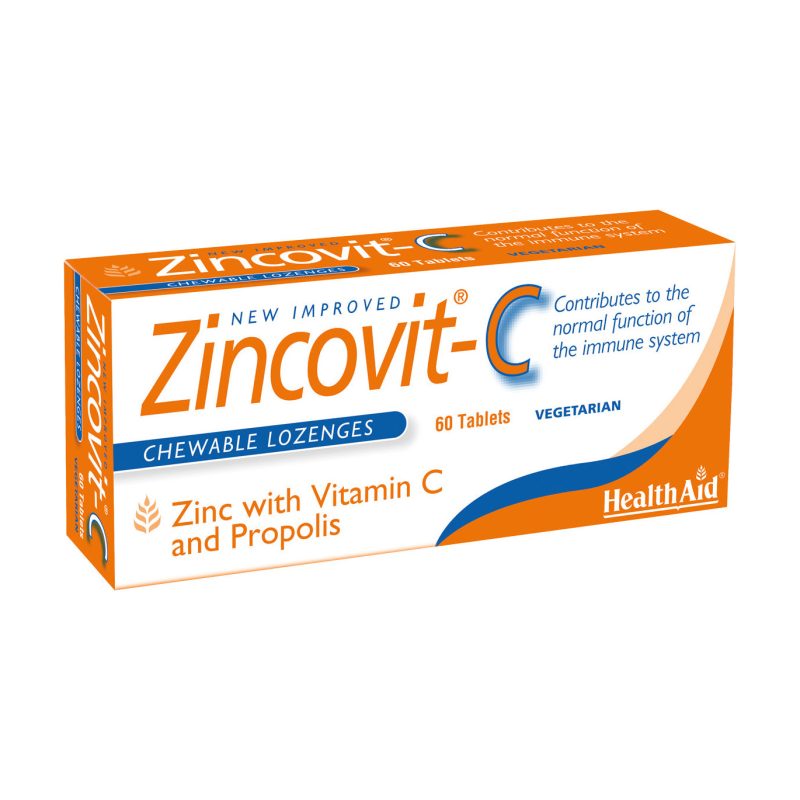 Health Aid Zincovit C Chewable 60 Pieces Tablet