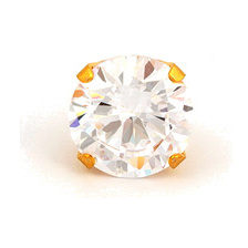 Caflon Fashion Sense White Cubic Zirconia Earring 8Mm