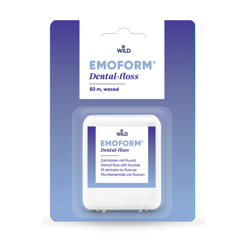 Emoform Dental Floss With Sodium Fluoride - Waxed - 50M