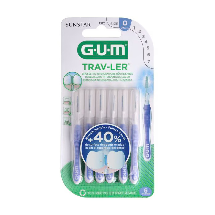 Gum Traveler Interdental Brush 1312 0.6mm