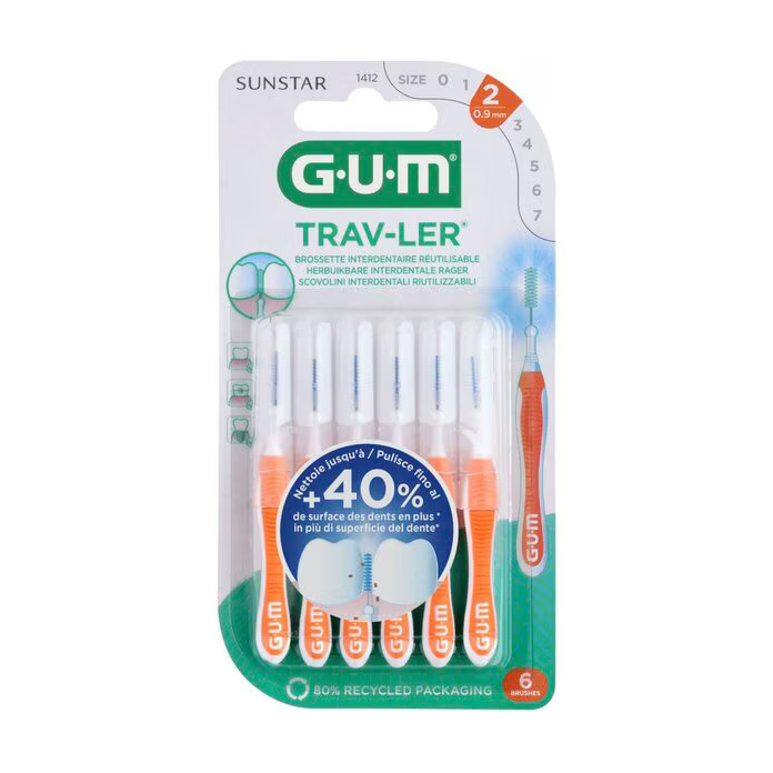 Gum Trav-Ler Interdental Brush 0.9 Mm (1412)