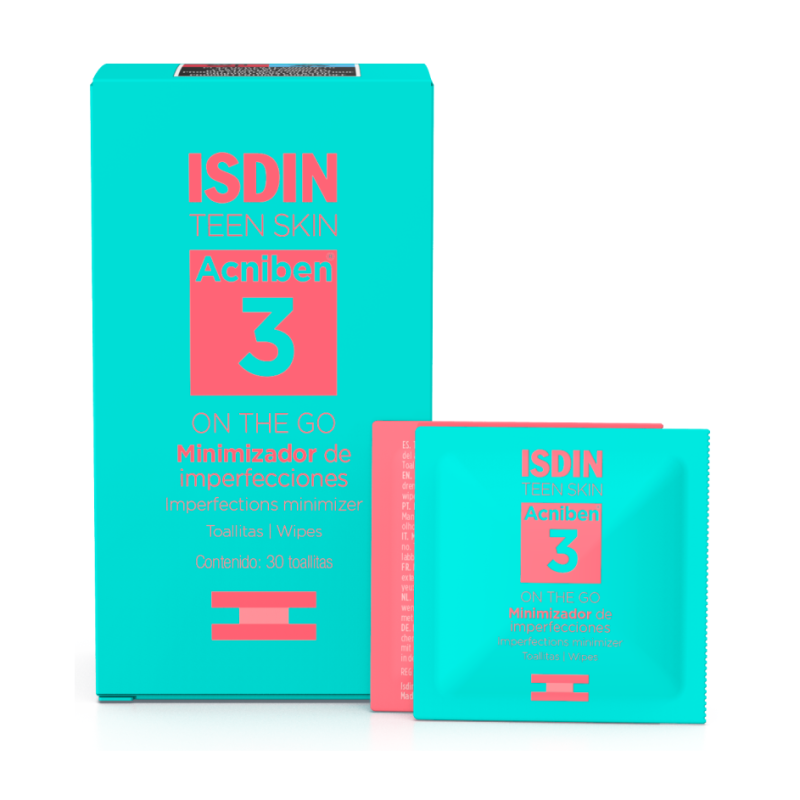 Isdin Teen Skin Acniben Minimizing Wipes 30Pcs