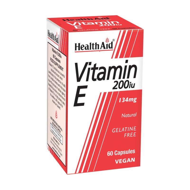 Vitamin E 200iu 134mg 60 Cap Health Aid