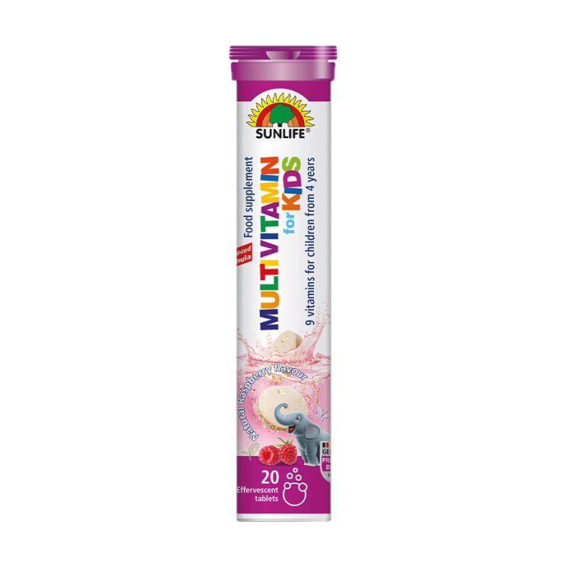 Sunlife Multivitamin For Kids Raspberry 20 Eff Tab