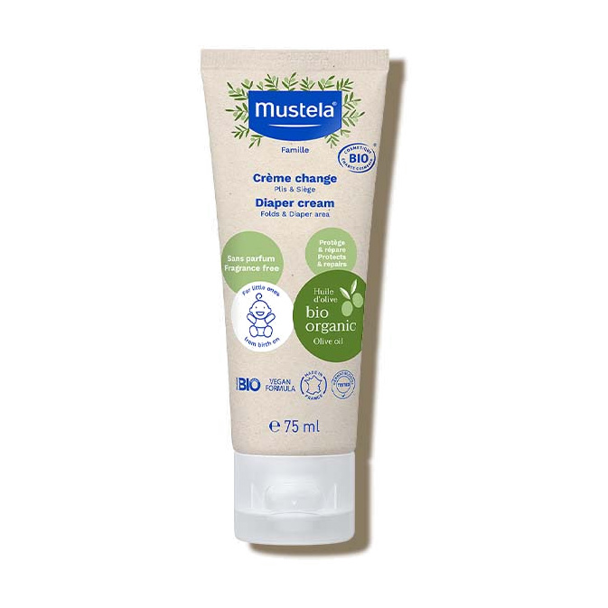 Mustela Organic Diaper Rash Cream With Olive Oil And Aloe 75Ml