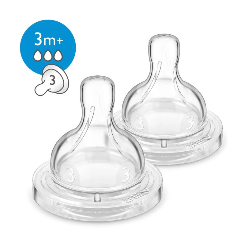 Avent Anti Colic Teat Medium Flow 3+ Month 2 Pc