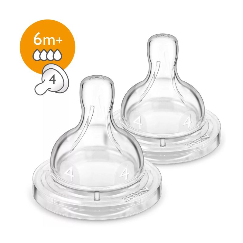 Avent Anti Colic Teat Fast Flow 6+ Month 2 Pc