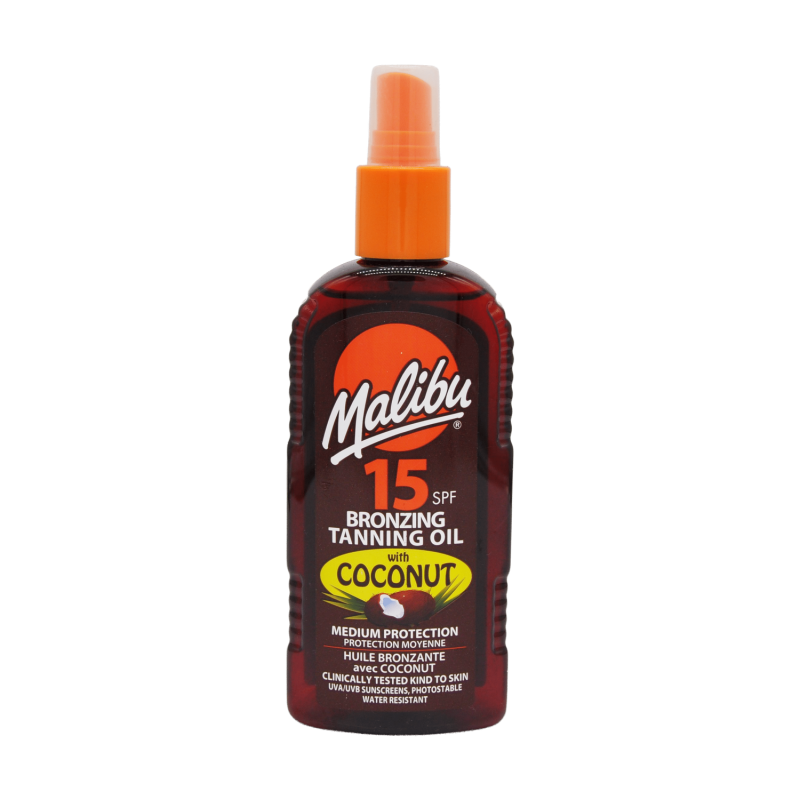 Malibu Bronzing Tanning Oil With Tropical Coconut Spf15