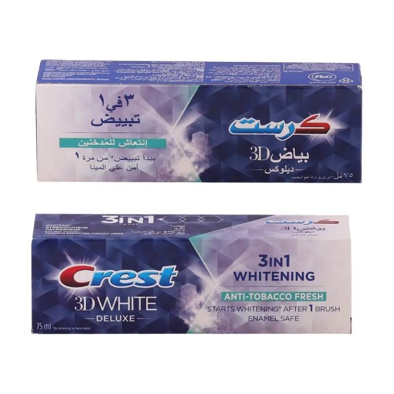 Crest 3D White Deluxe Anti Tobacco Fresh Toothpaste 75ml