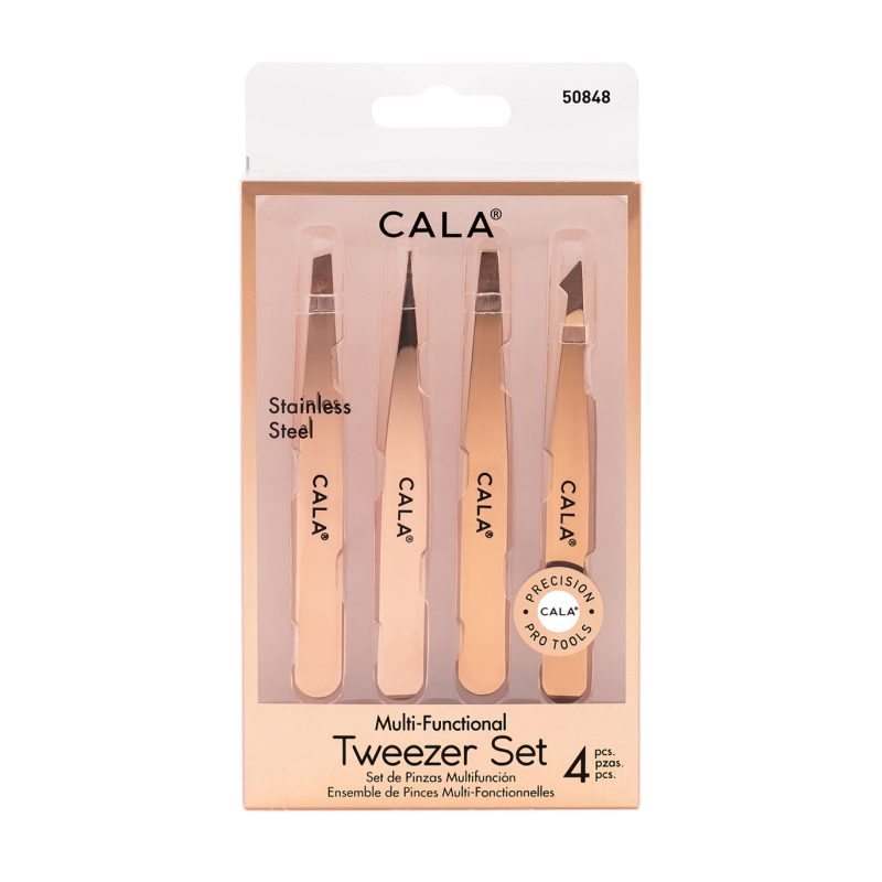 Cala Multi Tweezer Set Rose Gold