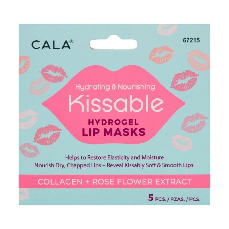 Cala Hydrating And Nourishing Kissable Hydrogel Lip Masks With Collagen And Rose Flower Extract 5 Pcs