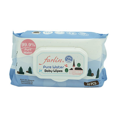 Farlin Pure Water Baby Wipes 80 Pcs