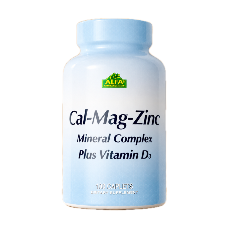 Alfa Vitamins Calcium Magnesium Zinc Plus Vitamin D – 100 Capsules