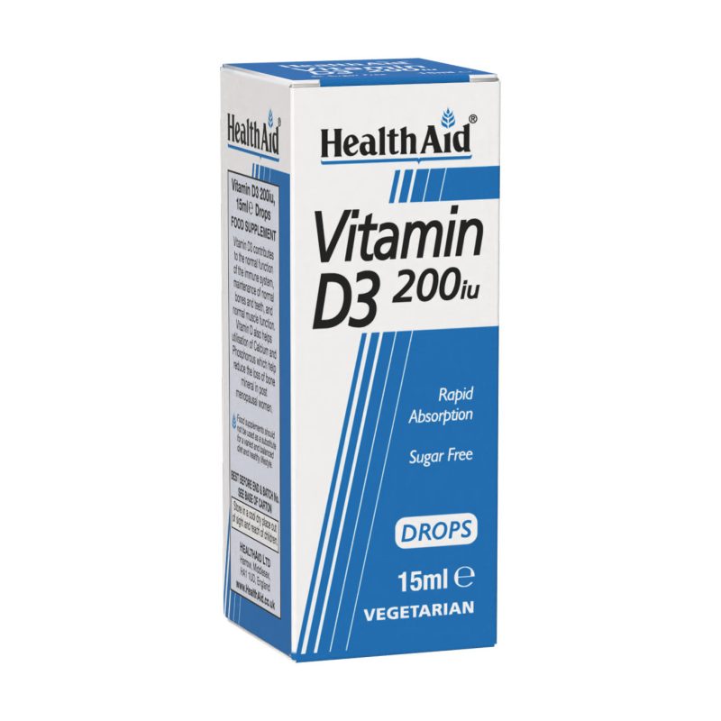 Health Aid Vitamin D3 200 Iu Drops 15Ml