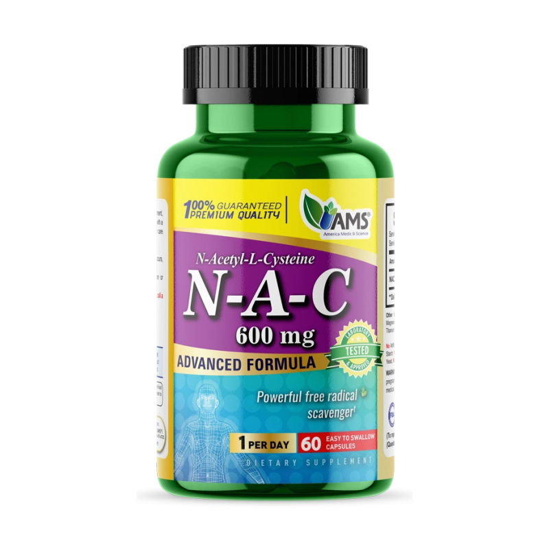 Ams N-A-C (N Acetyl L Cysteine) 600 Mg 60 Cap