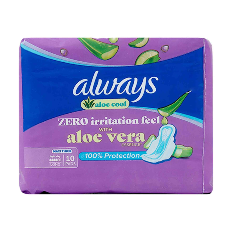 Always Aloe Cool Maxi Thick Sanitary Pads 10pcs