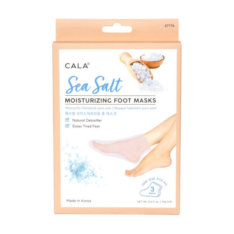 Cala Moisturizing Foot Mask Socks: Sea Salt (3 Pairs)