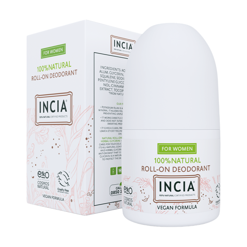 Incia Natural Roll-On Deodorant For Women 50ml