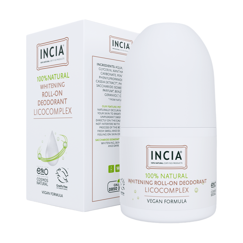 Incia Licocomplex 100% Natural Whitening Roll-On Deodorant 50ml
