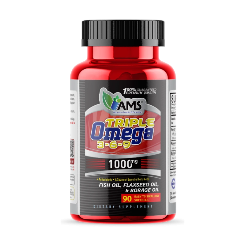 Ams Triple Omega 3 6 9 90 Softgels