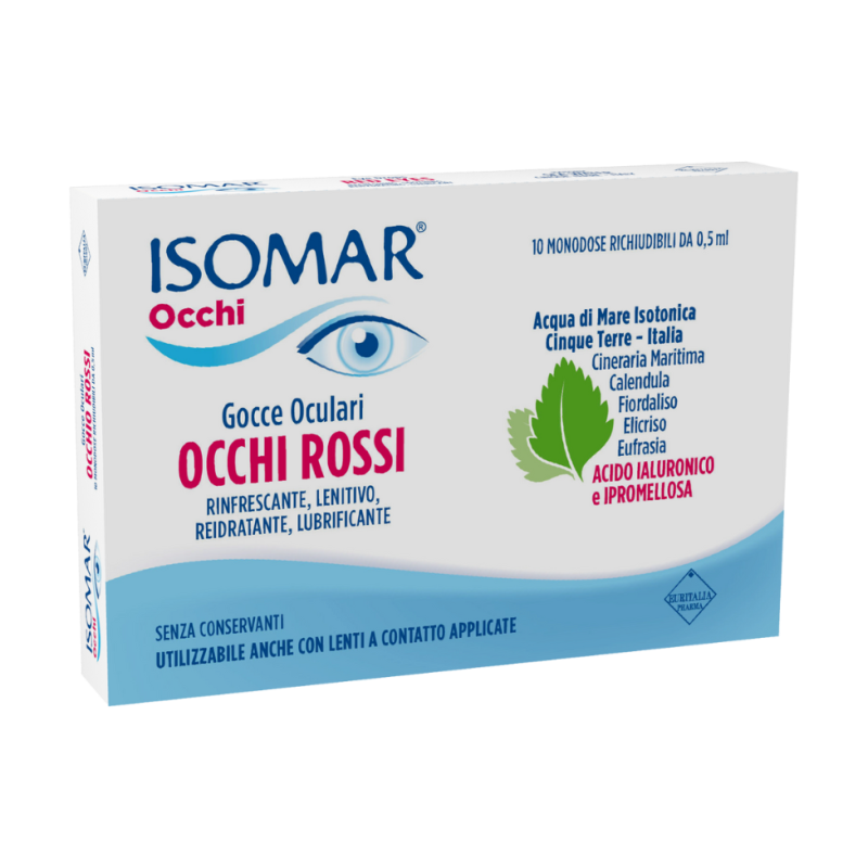 Isomar Occhi Eye Drops With Hyaluronic Acid 10 Vials
