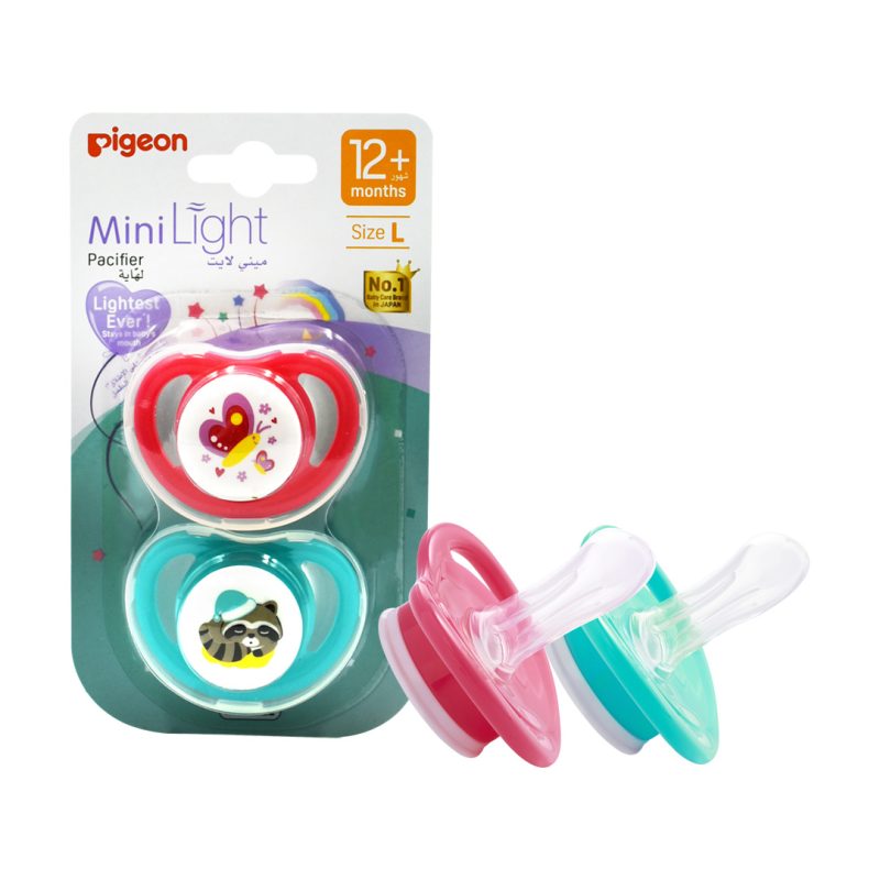 Pigeon Minilight Pacifier L Size Girl 2 Pieces
