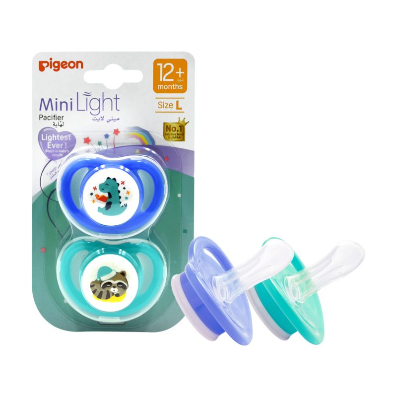 Pigeon Minilight Pacifier L Size Boy 2 Pieces