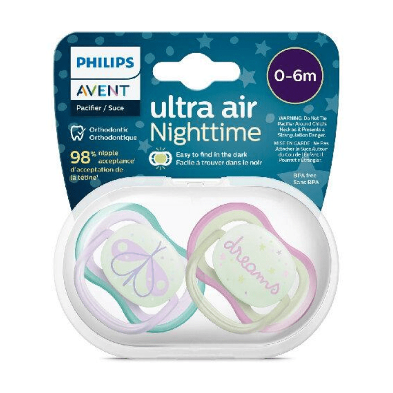 Philips Avent Soother Ultra Air Nighttime 0-6m