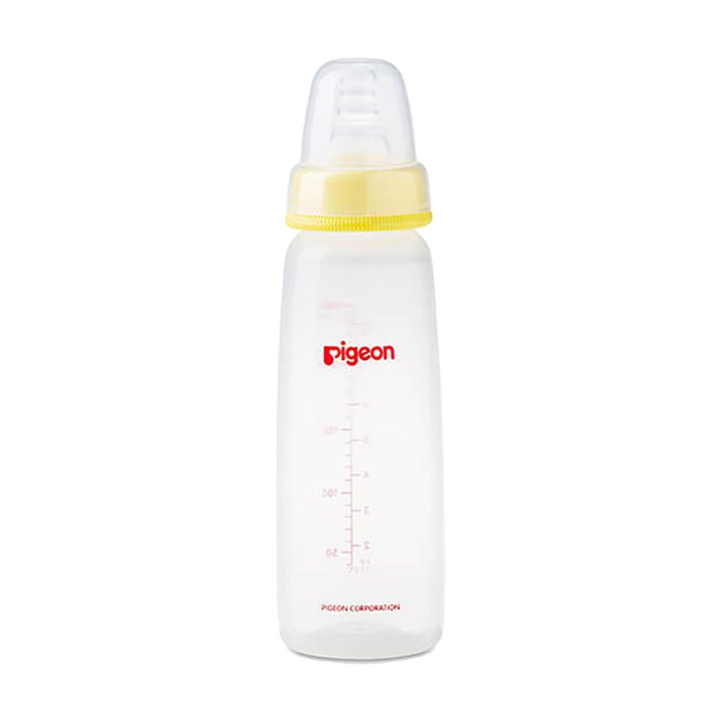 Pigeon Plastic Feeding Bottle Transparent Cover4m+/ 240 ML
