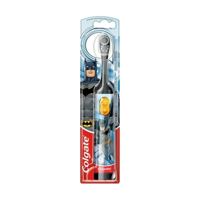 Colgate Batman Battery Powered Kids Electric Toothbrush Extra Soft Bristles 3 Yr+