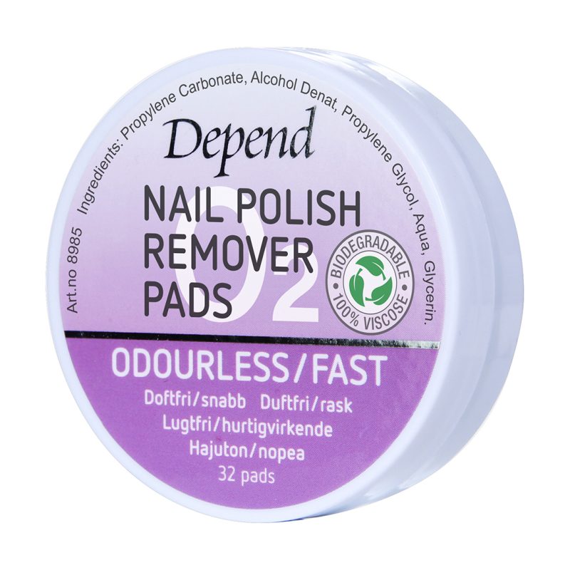 Depend O2 Nail Polish Remover Pads 32 St