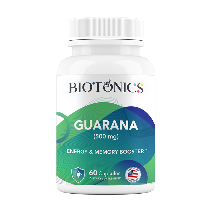 Biotonics Guarana 500Mg For Energy And Memory Booster 60 Cap