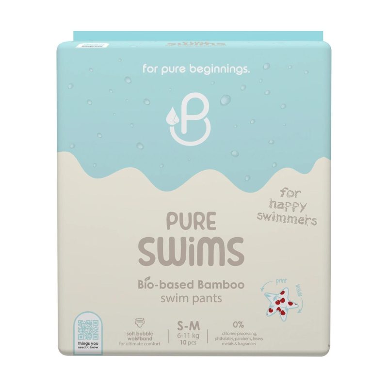 Pure Swims Bio-Based Bamboo Swim Pants S-M (6-11 Kg) 10 Pcs