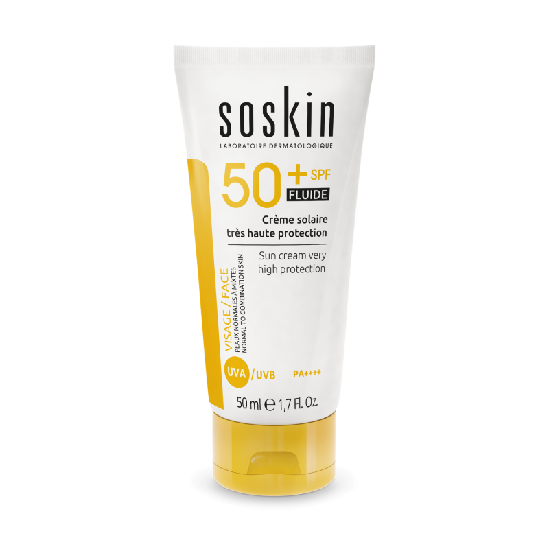 Soskin Fluid Sunscreen Cream With Very High Protection Spf 50 – (50Ml)