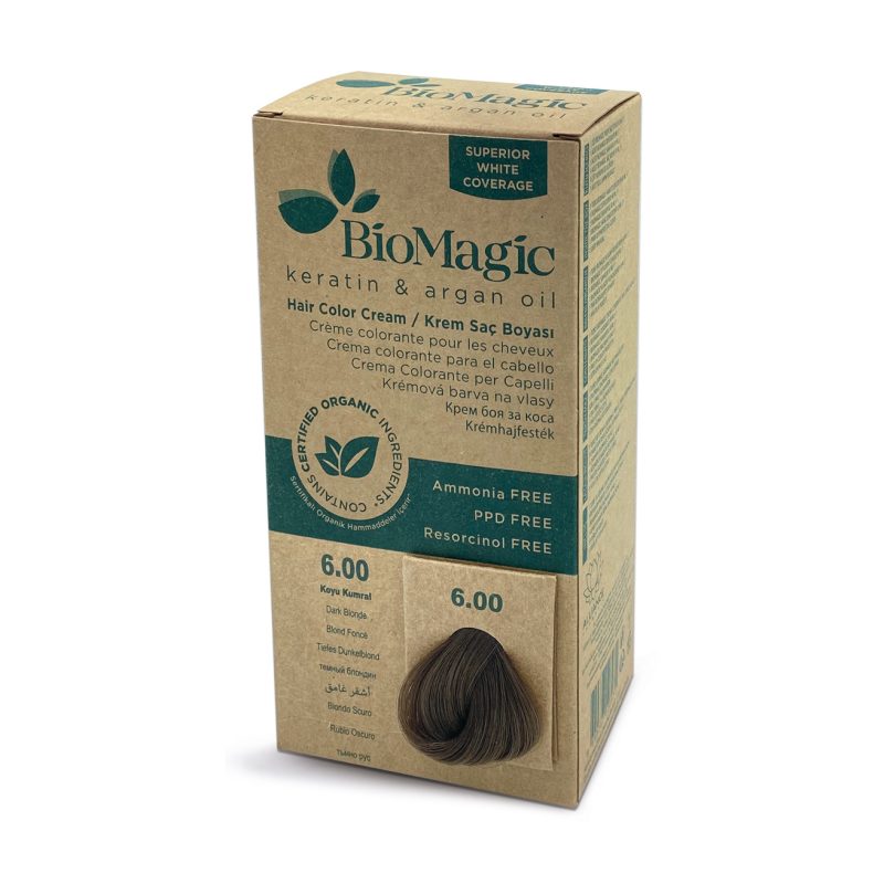 Biomagic Keratin & Argan Oil Hair Color Cream - No 6.00 Dark Blond