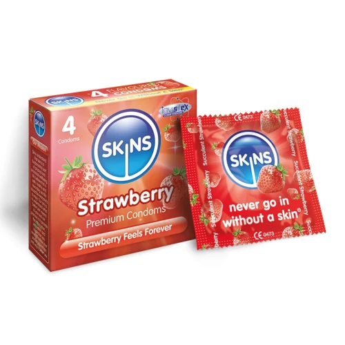 Skins Strawberry Condoms 4 pc