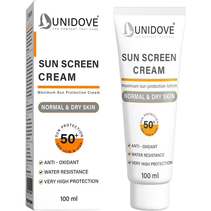 Unidove Sunscreen Cream 50 Spf For Normal And Dry Skin, 100 ml